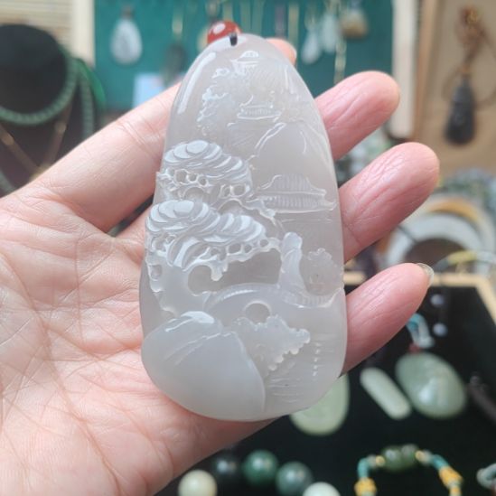 和田玉未镶嵌挂件