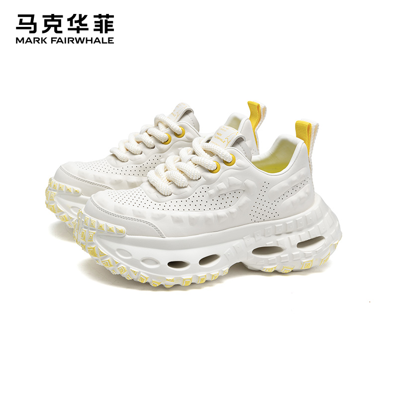 马克华菲厚底轮胎老爹鞋女鞋夏季新款透气增高运动鞋时尚休闲鞋女