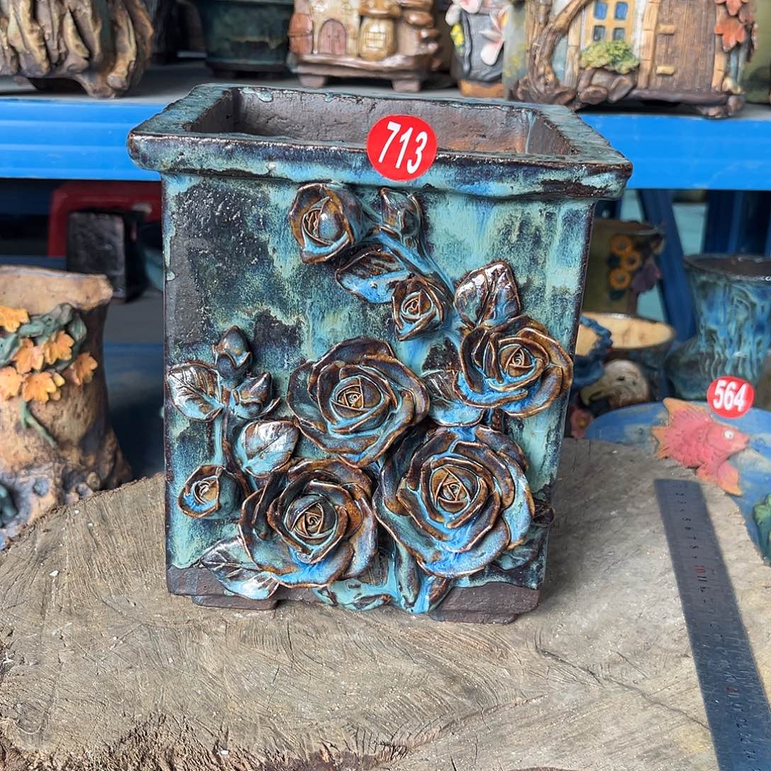 713 号陶然花器手工花盆