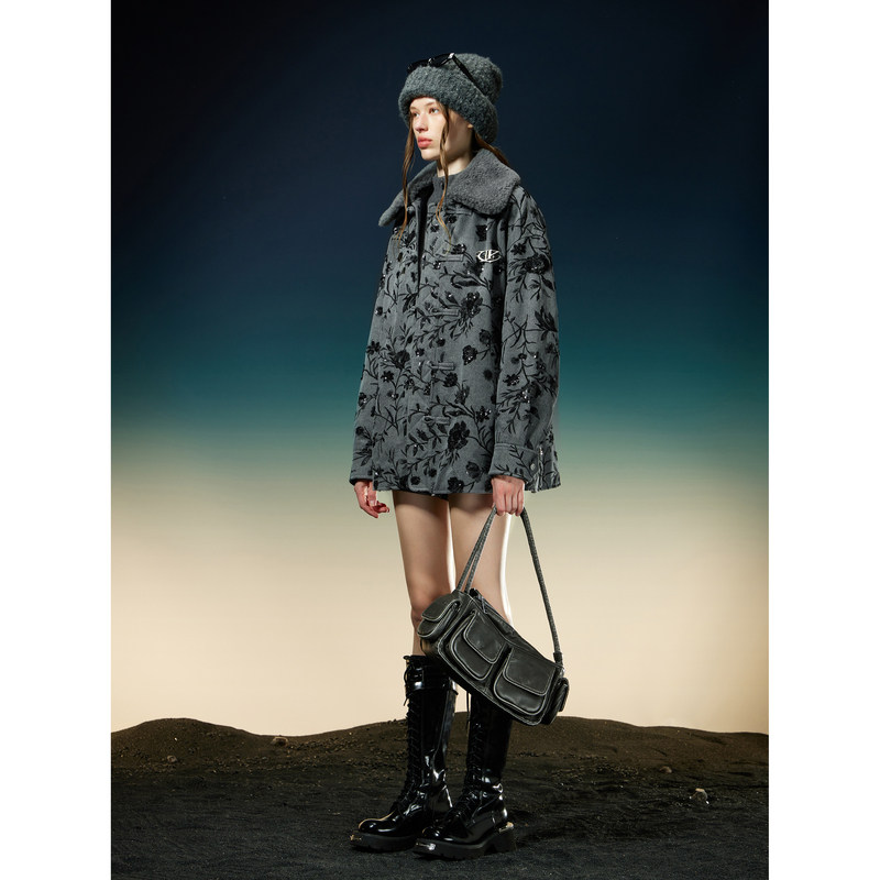 PHORM 2025冬款国风新中式毛领棉服棉衣M18421456