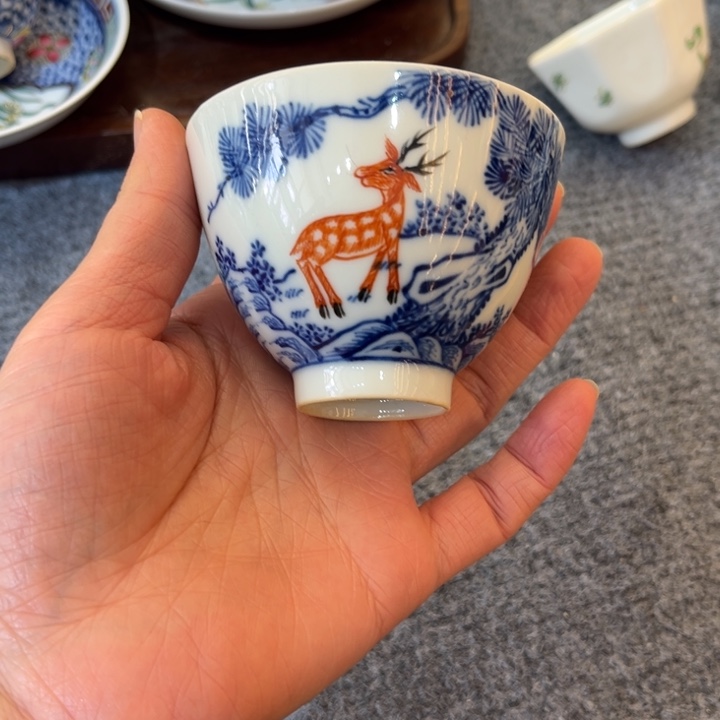手绘茶杯盖碗陶瓷