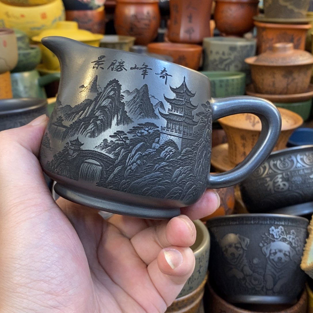 紫砂杯子宜兴全手工紫砂杯