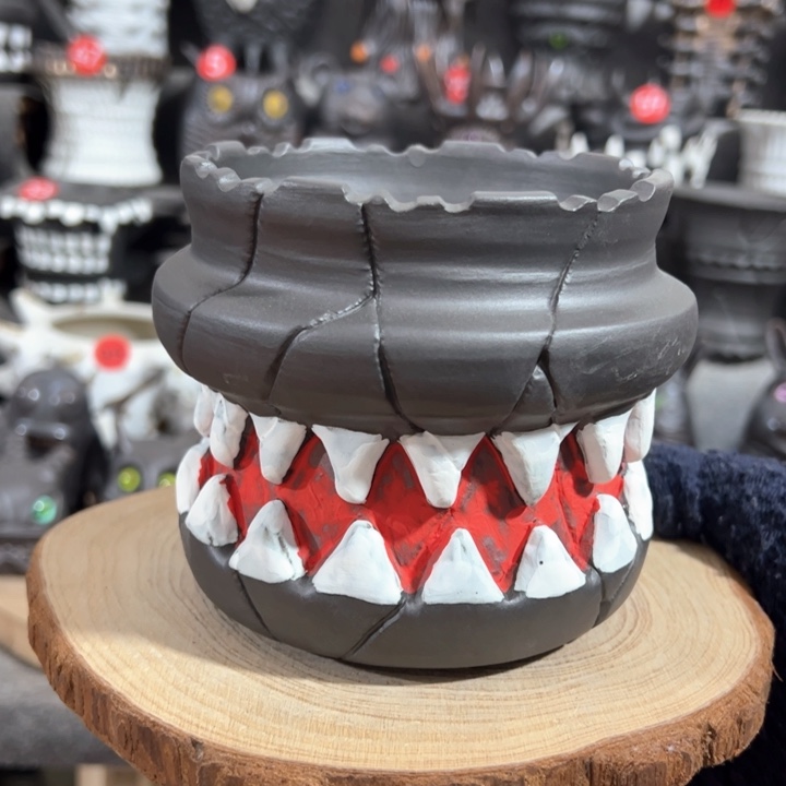 紫砂花盆内口10.2外高10.5