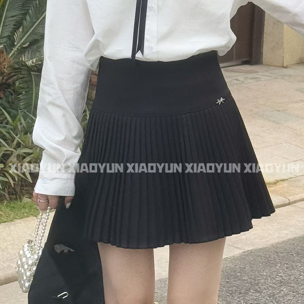 蝴蝶百褶短裙 小允姐姐2025新款气质时尚高级蝴蝶百褶短裙