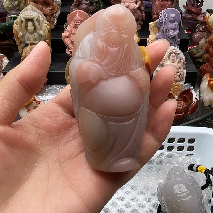 石英质玉未镶嵌手把件