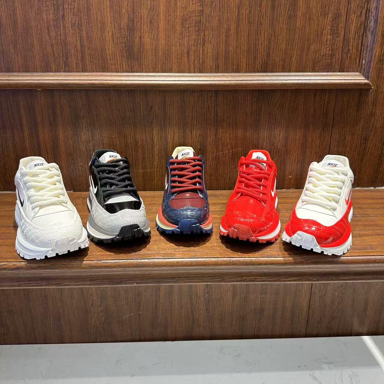 7067【皮鞋码】新款单鞋皮面厚底拼接撞色百搭潮流男士时尚休闲潮鞋