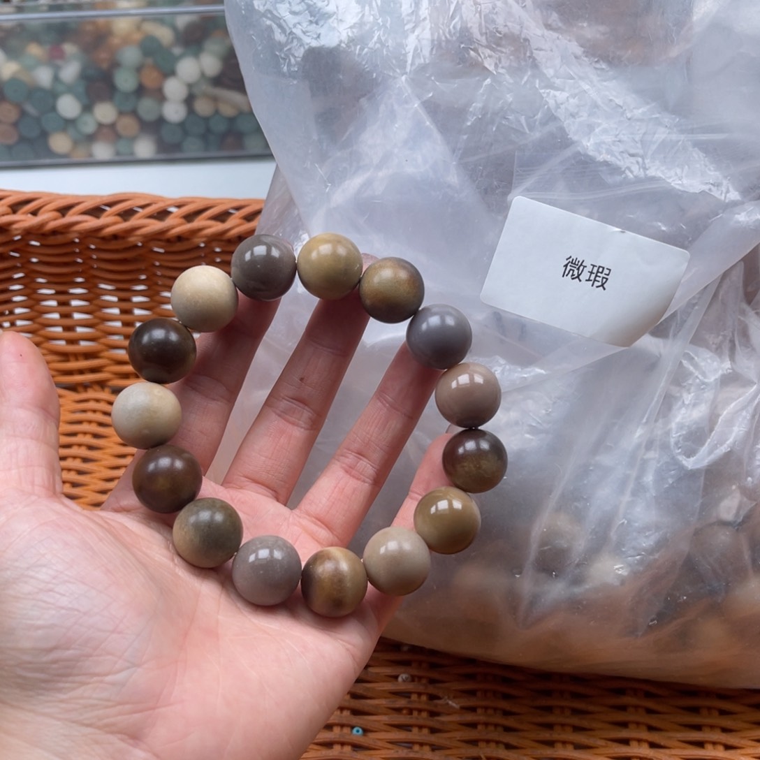 吊坠白玉菩提p x85/17-18mm/20颗圆珠瑕