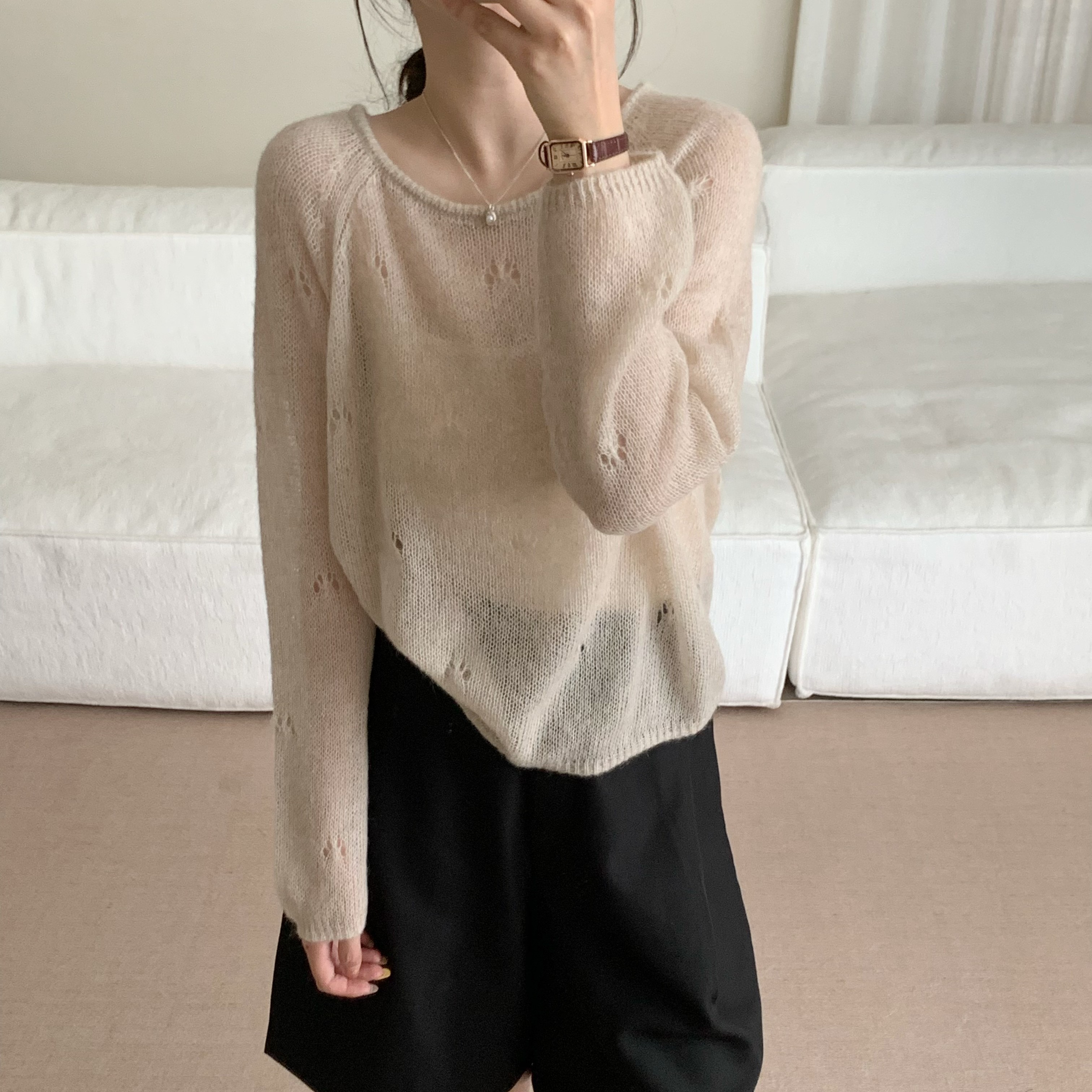 【素简.650172】2025秋冬新款宝藏上新猫爪马海毛时尚针织衫