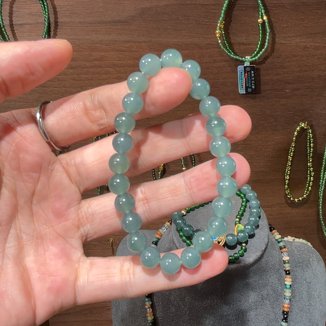 翡翠未镶嵌手链天然a货翡翠手链/多样性发其一