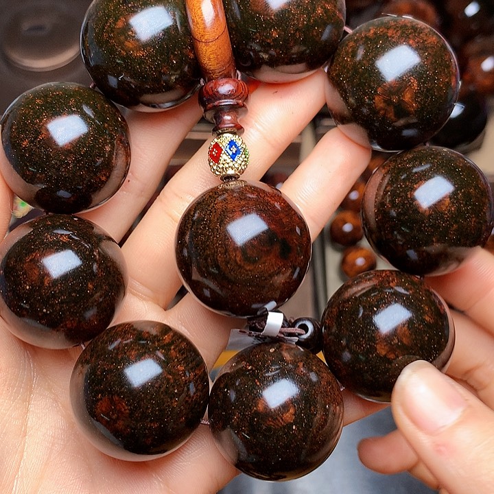 花梨木类手串/手链黄花梨风化料老挝花梨土埋料3.0