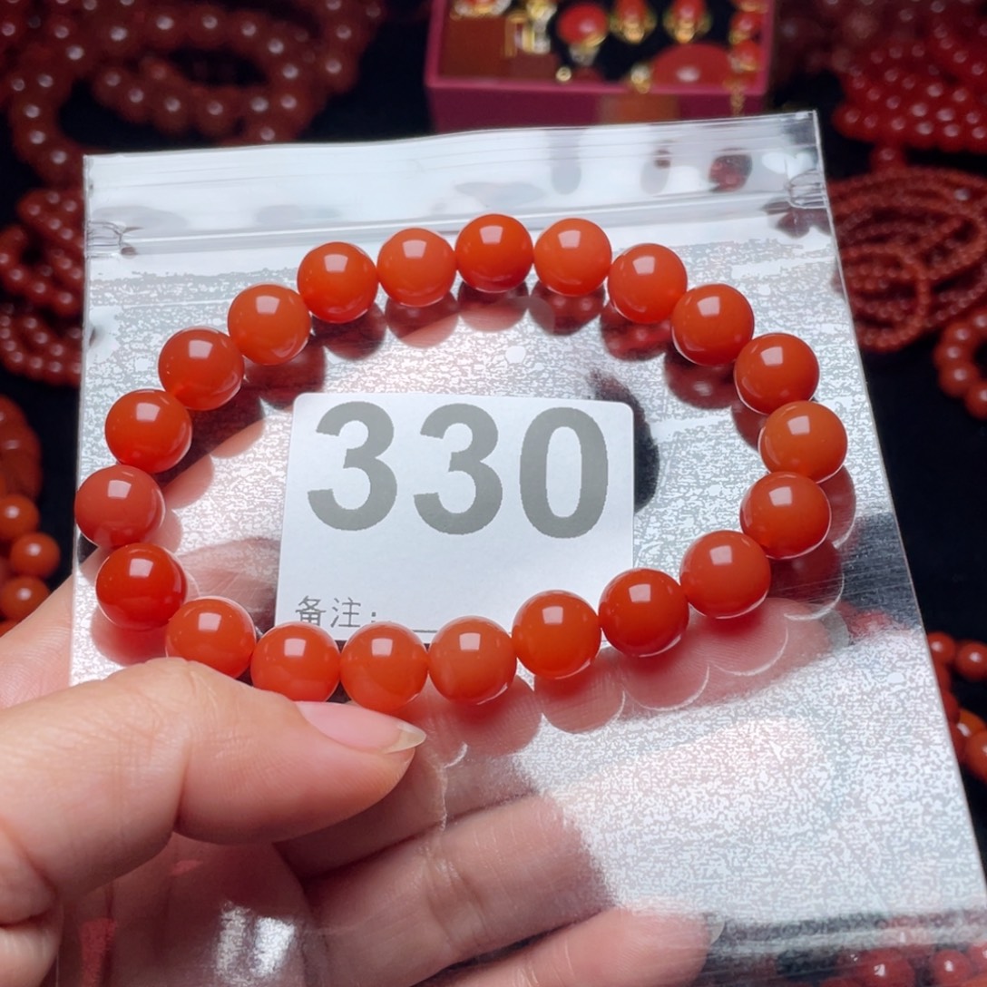 炫***声南红玛瑙未镶嵌手链