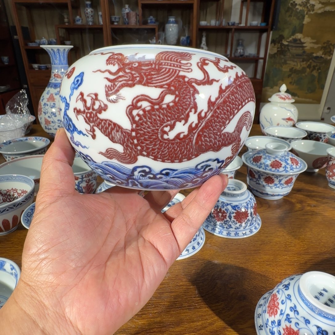 龙***华景德镇原矿釉里红陶瓷茶具