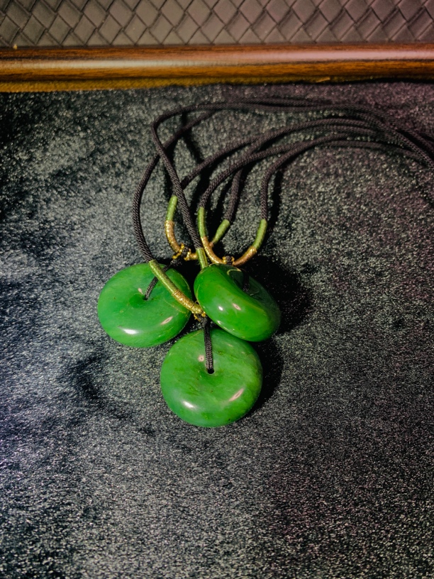 【见面礼】老菠菜绿胖墩墩碧玉平安扣30*12mm（多样性发其一）