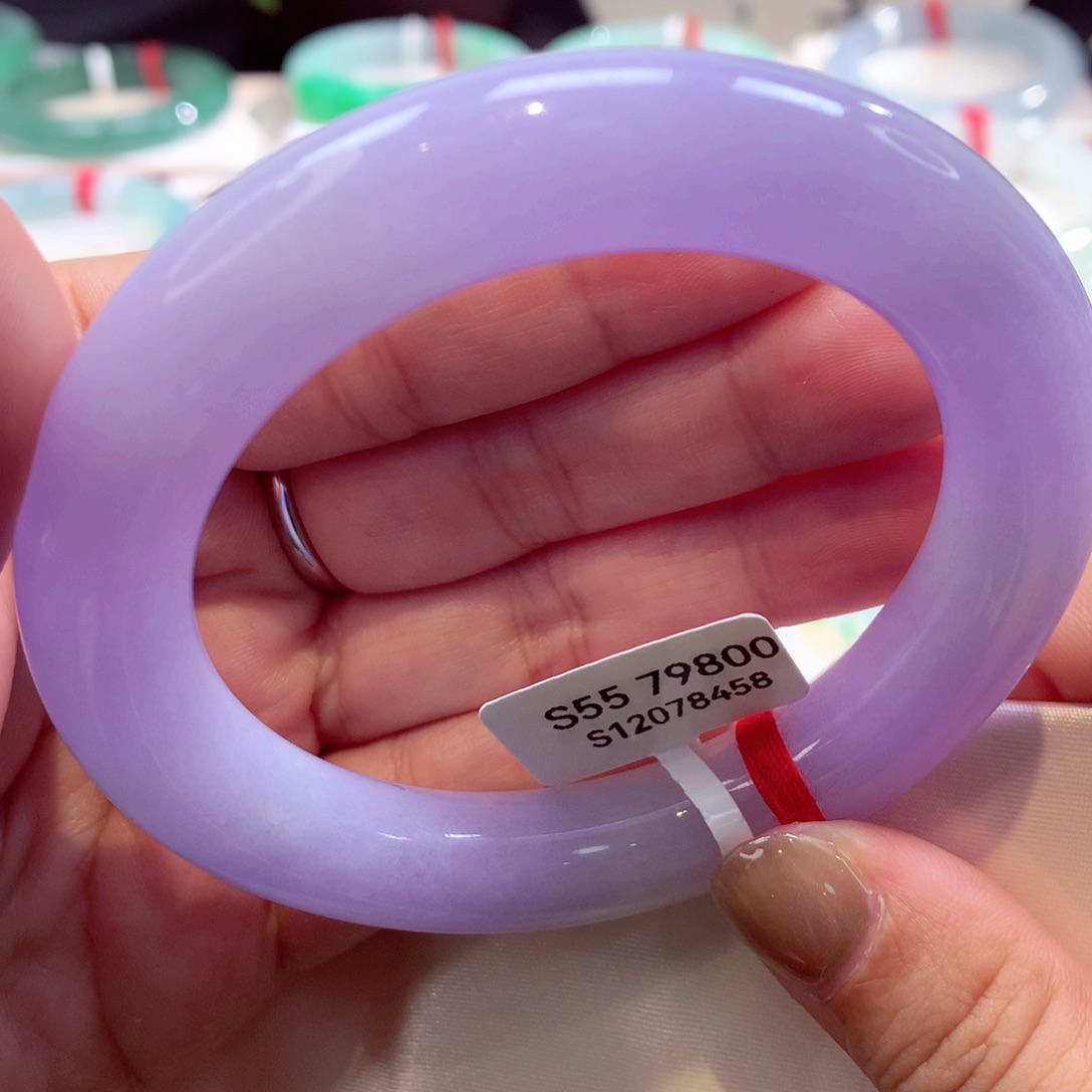 未镶嵌手镯翡翠上新满紫大胖圆完美推荐17号11