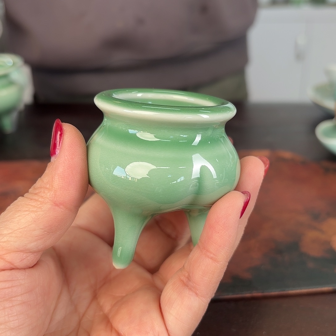 龙泉云间青瓷小米茶器