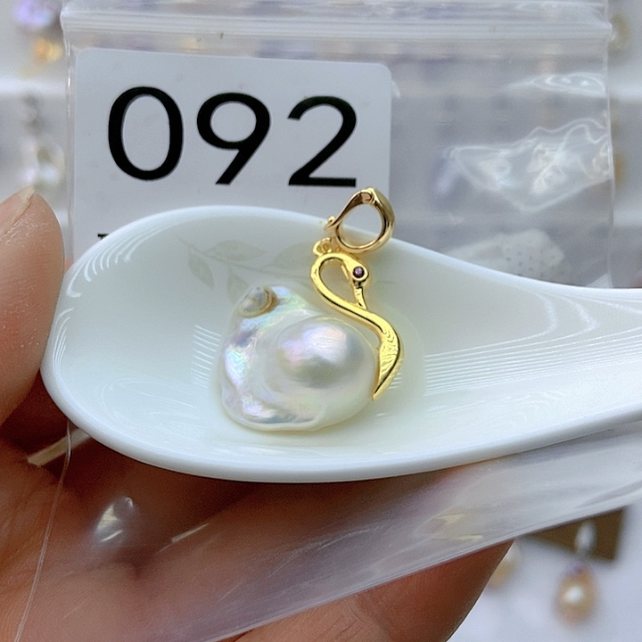 淡水珍珠颈饰银S925镶嵌