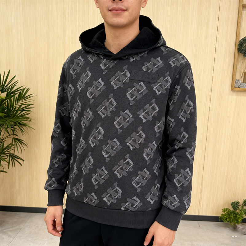 李宁韦德系列男大童舒适耐洗宽松针织套头连帽卫衣YWDU061-B品