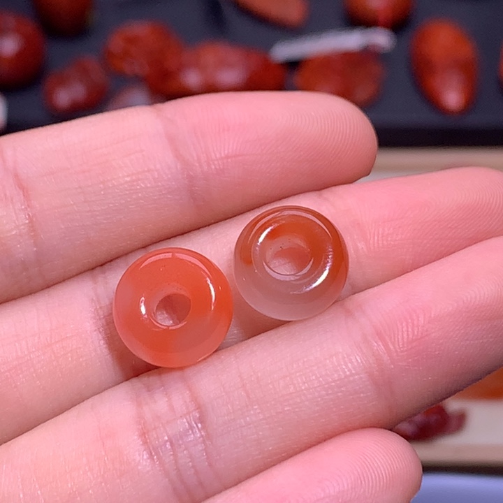 南红玛瑙未镶嵌珠宝半成品甜甜圈