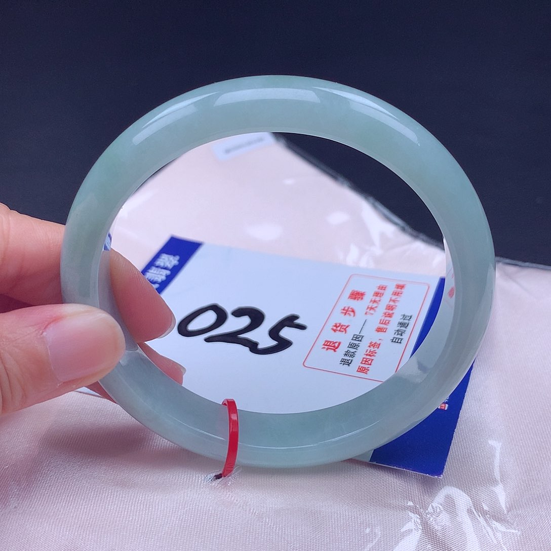 翡翠未镶嵌手镯63+手镯000376