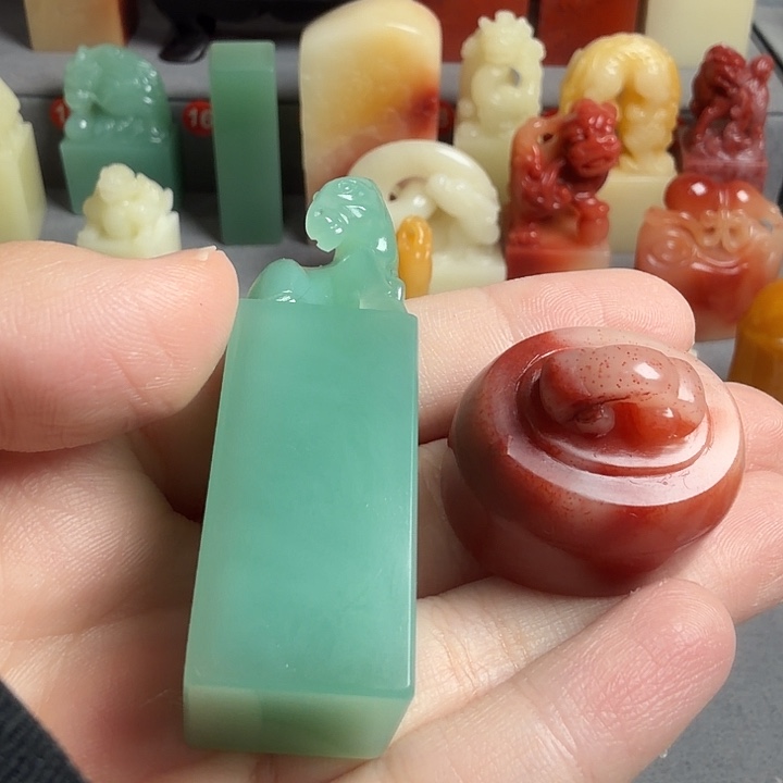 夏***目昌化石印石梅子青