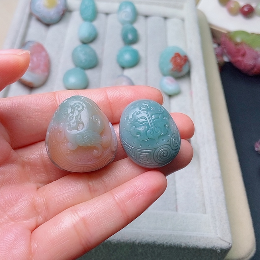 【闪购商品】未镶嵌玛瑙/玉髓珠宝半成品嘟***铛盐源玛瑙定制