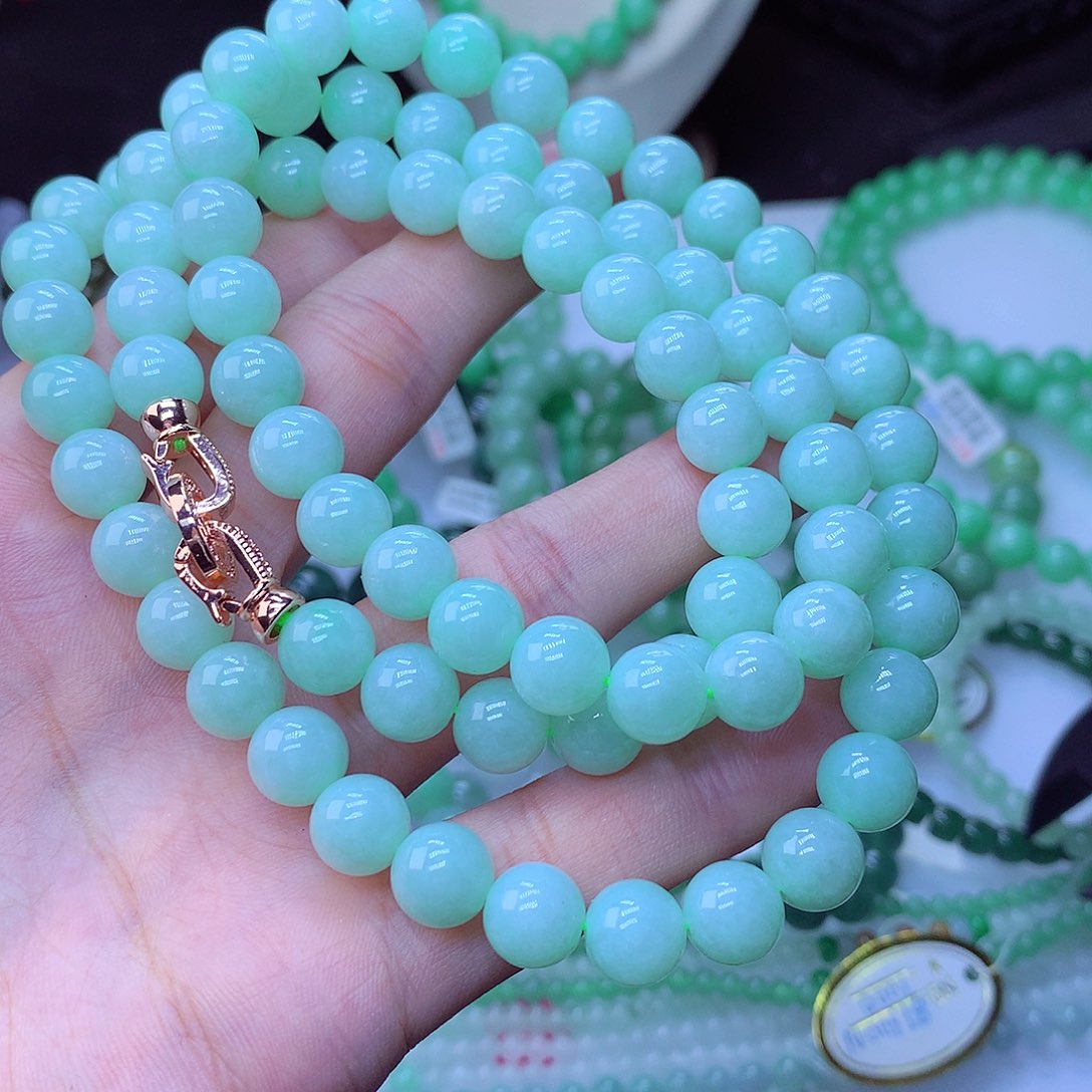 翡翠毛衣链未镶嵌