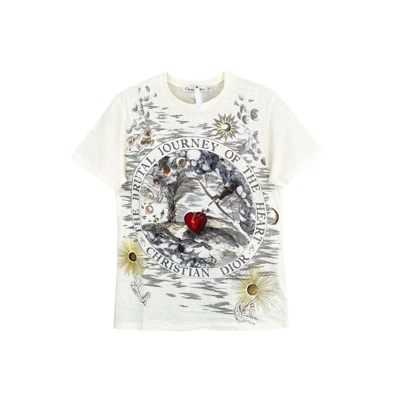 99新 DIOR/迪奥  bb2086 棉 logo图案印花短袖 S码