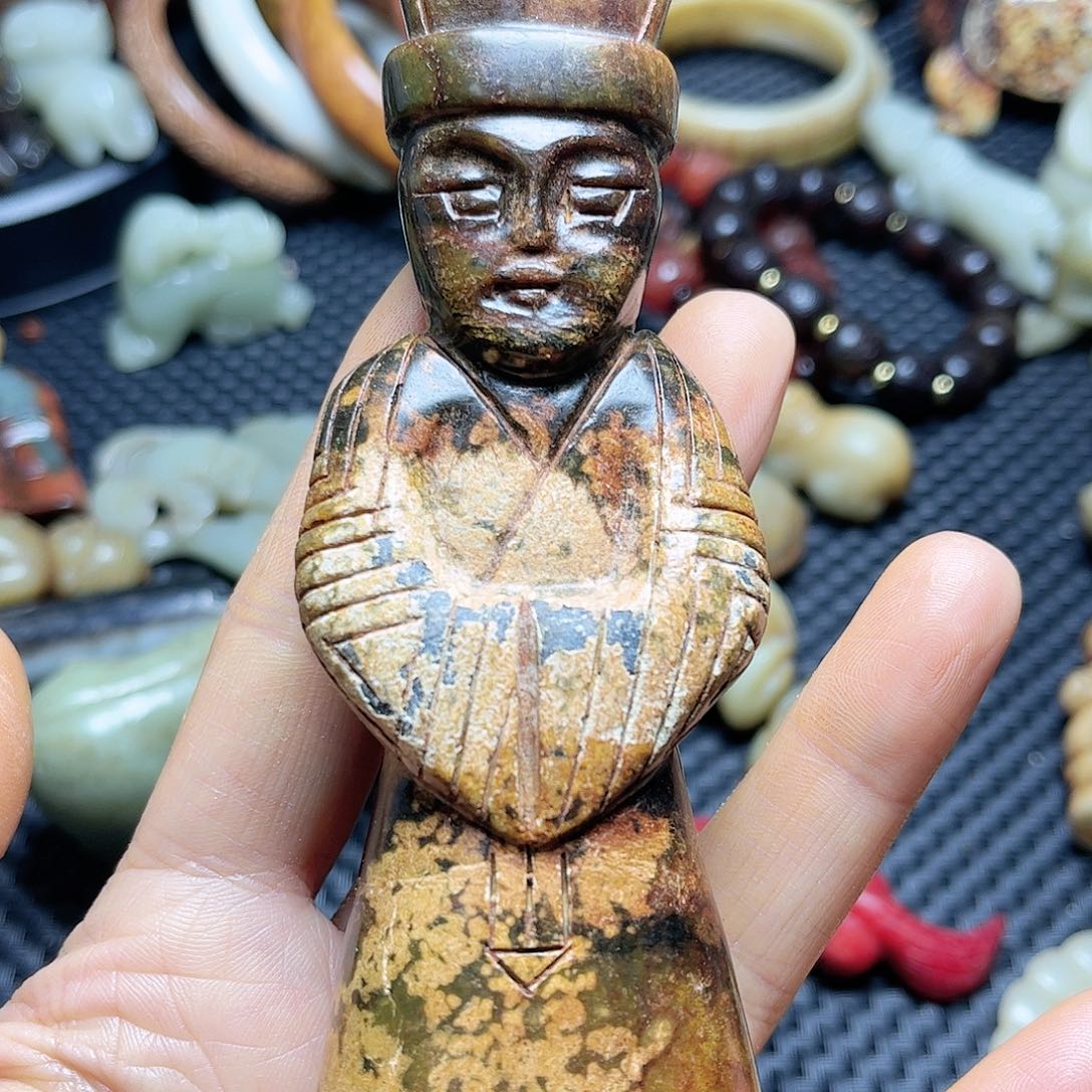 白玉菩提吊坠摆件