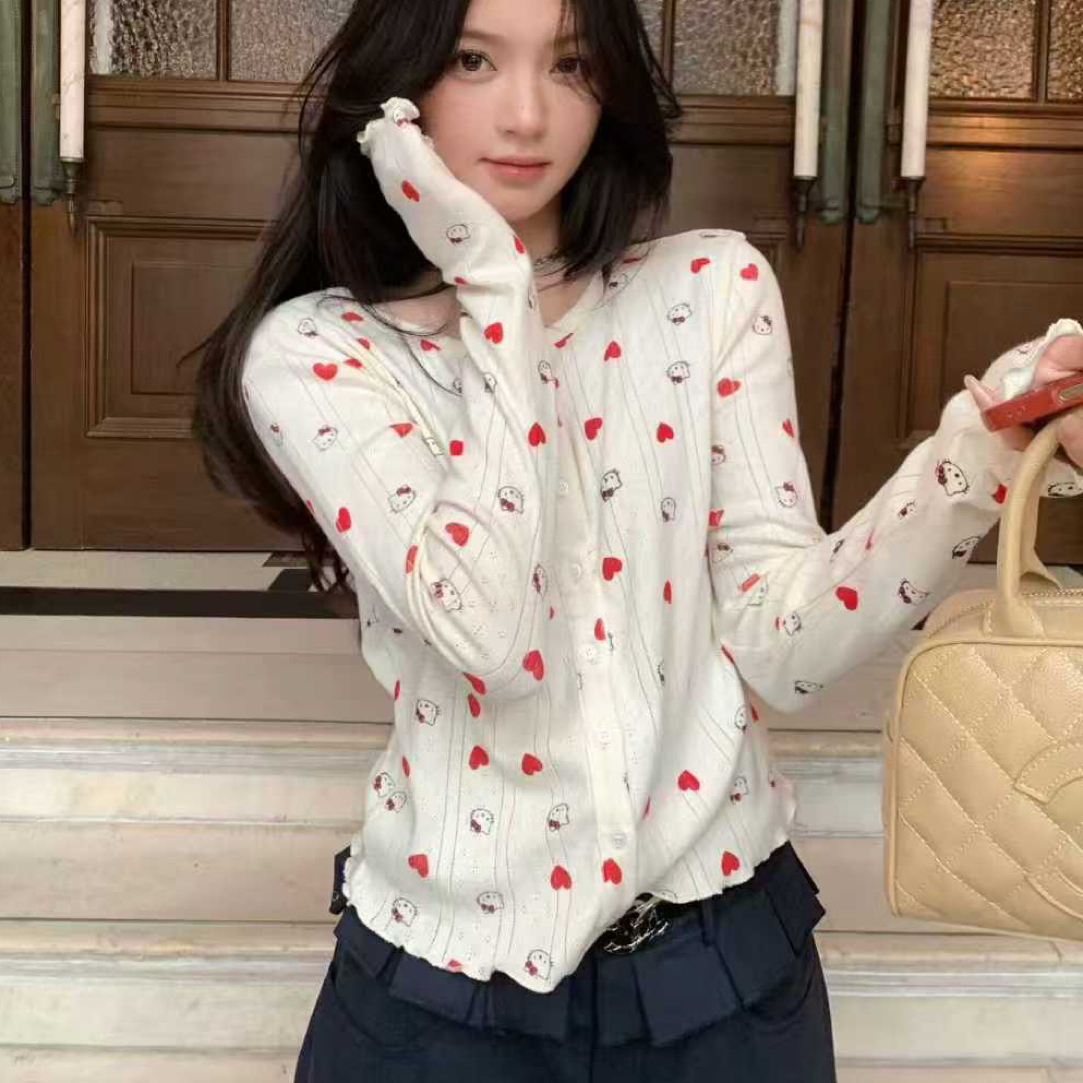韩系hellokitty开衫