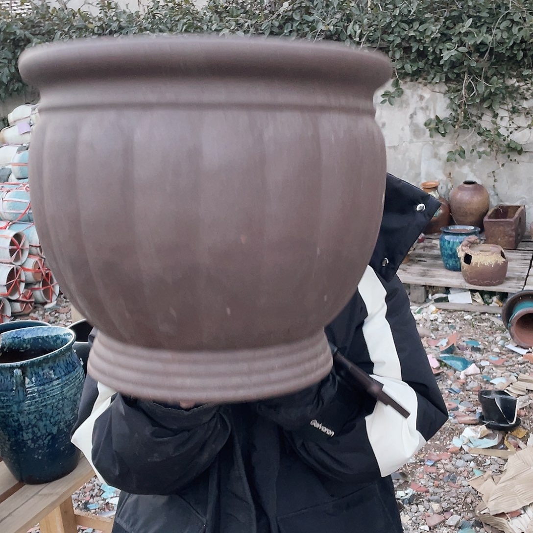 红陶王嫂花盆0127-158