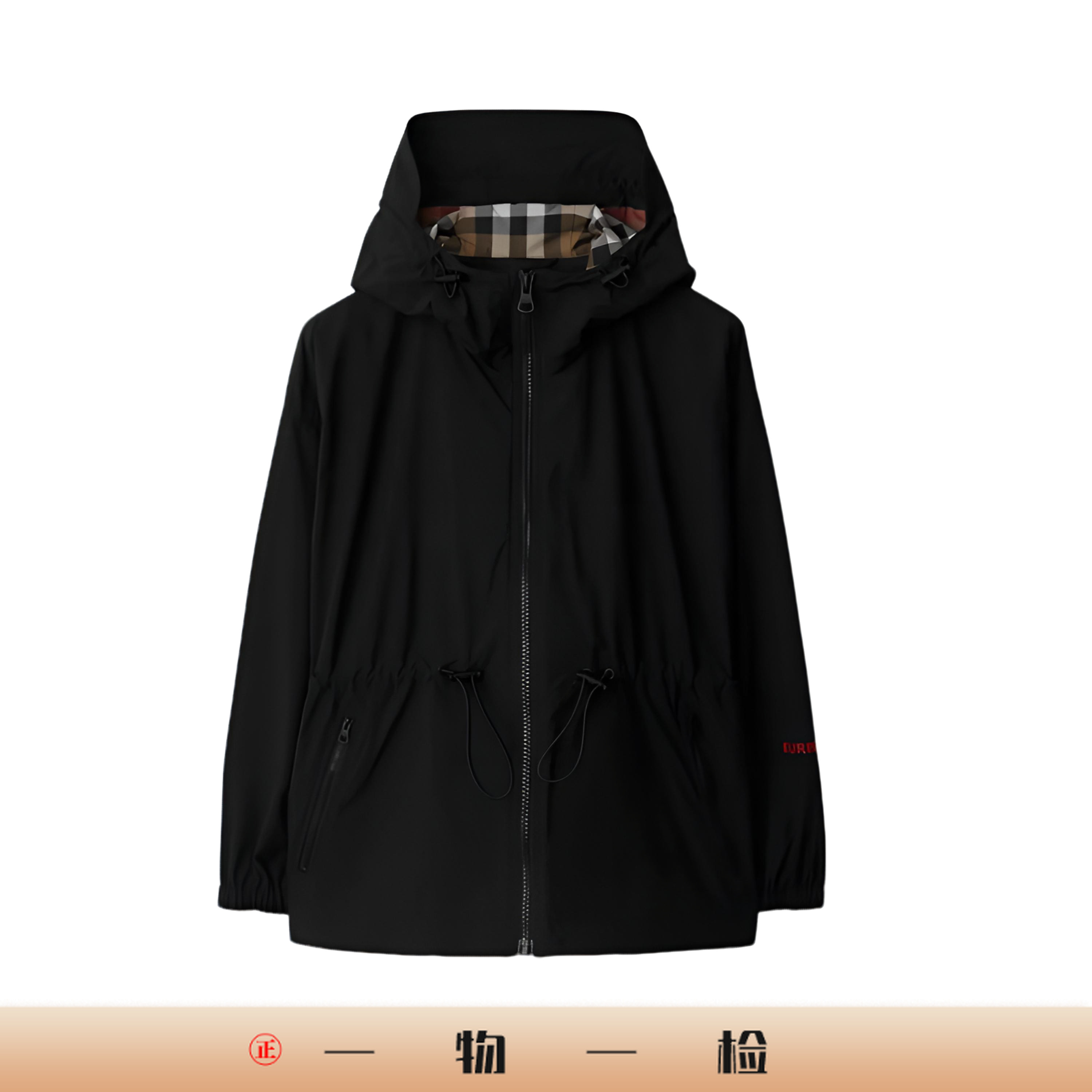 未使用 BURBERRY/博柏利 休闲抽绳收腰连帽风衣外套  nn