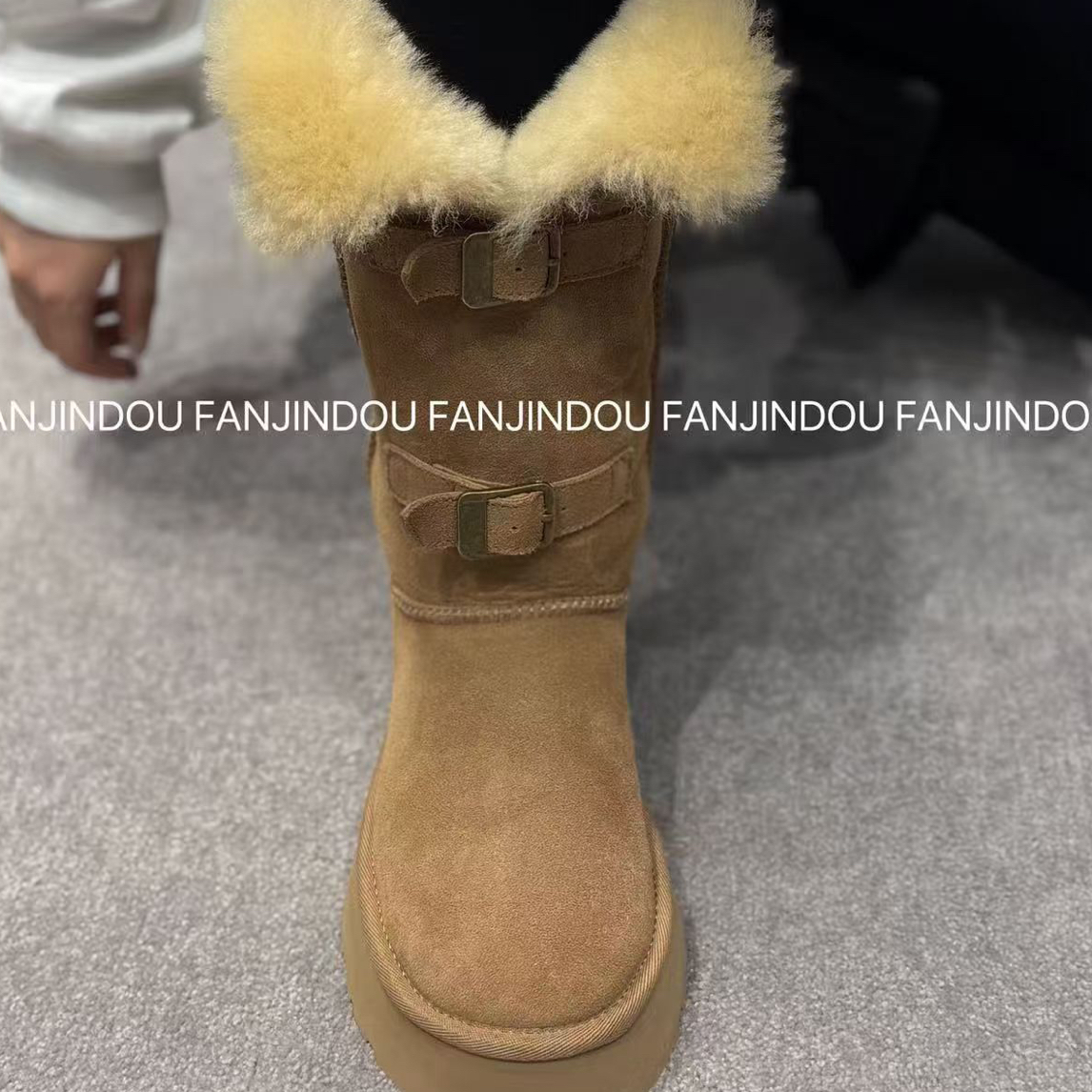 欧货皮毛一体时尚雪地靴