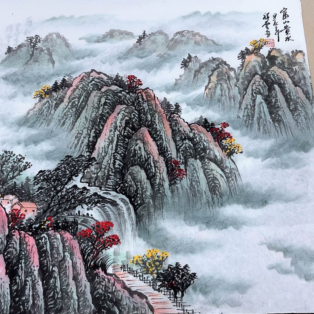 国画国画作品展的的