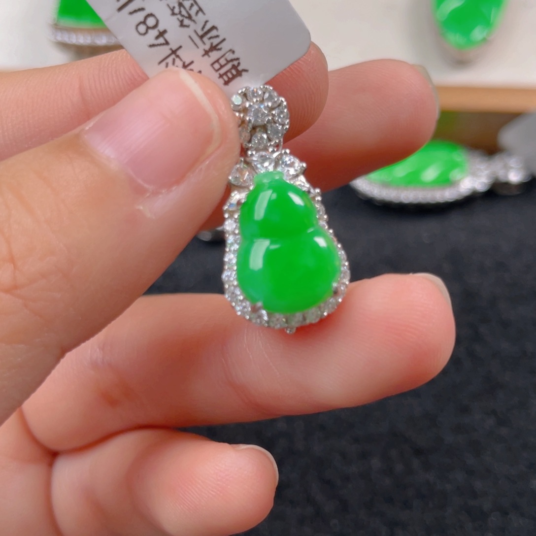 翡翠颈饰银S925镶嵌n n n