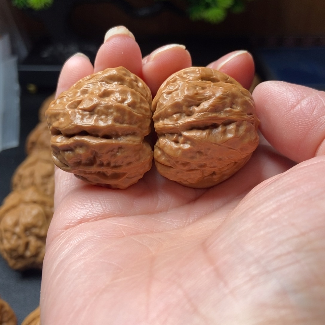 听***曲文玩核桃把件蛤蟆头