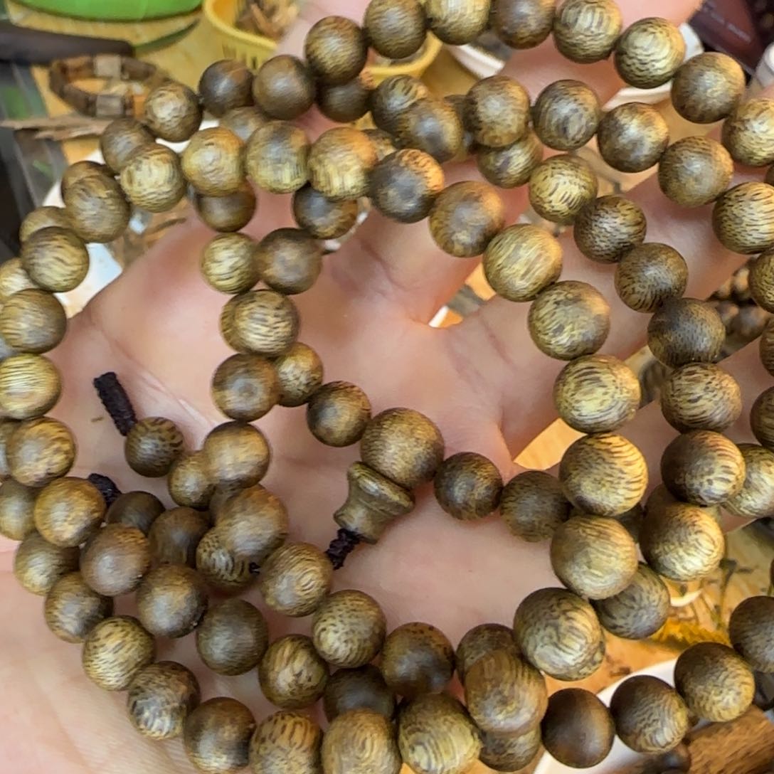 沉香沉香碎屑海南乌身多圈108颗20颗+