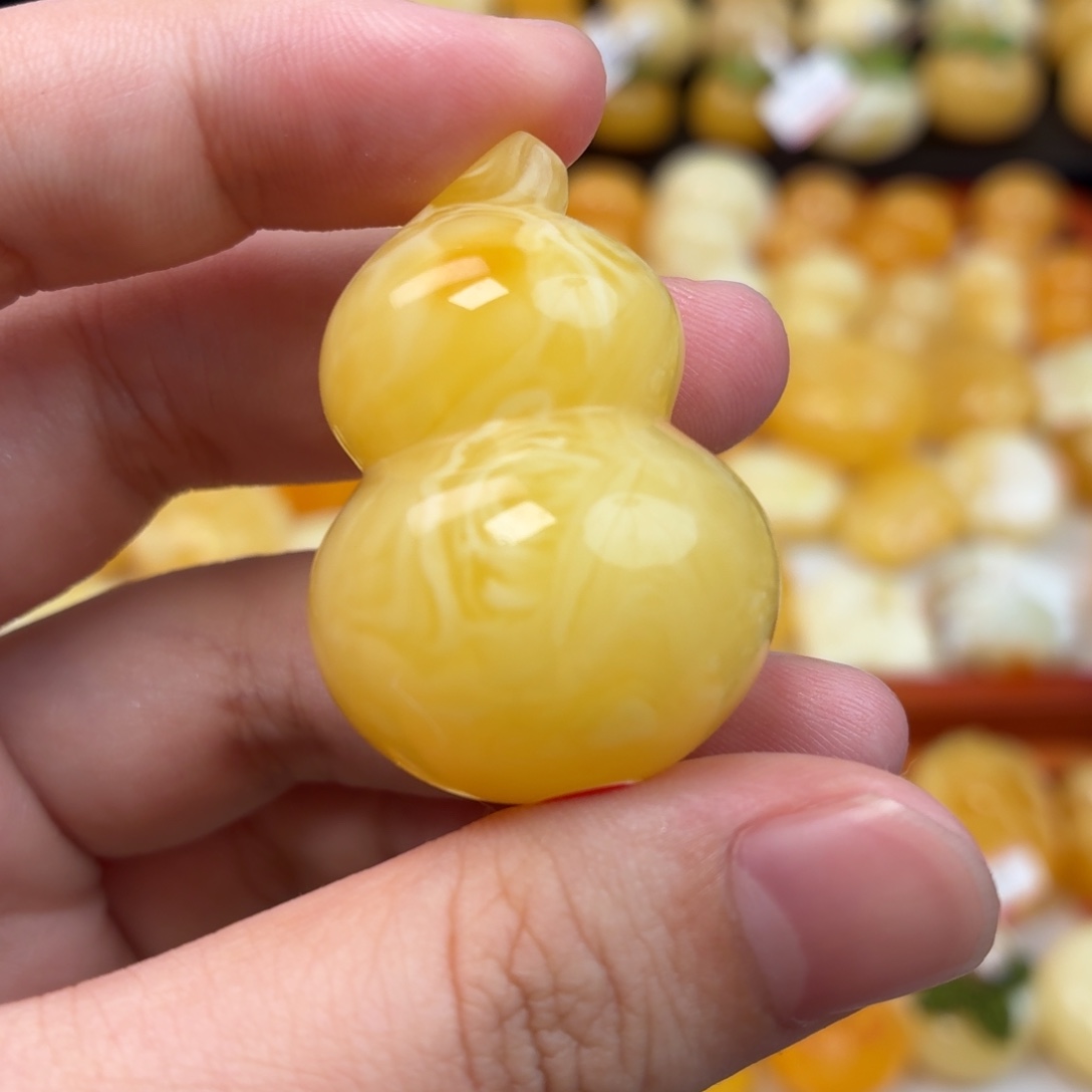 蜜蜡未镶嵌毛衣链蜜蜡