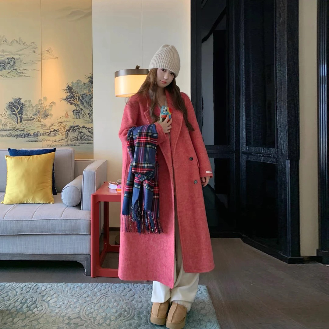 “温柔淑女”双面羊绒长款毛呢大衣女秋冬新款高级感加厚