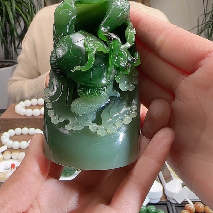 和田玉（碧玉）摆件未镶嵌