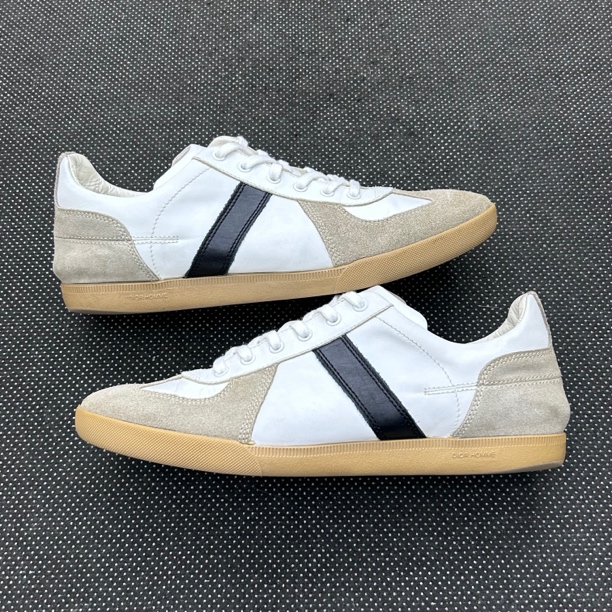 95新 DIOR/迪奥 44码 28cm 迪奥 白灰 后跟瑕疵 板鞋