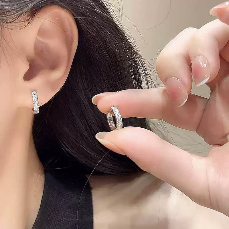 铜合金耳饰 139【简烬】双面同微镶耳扣小巧简约睡觉不用摘耳饰