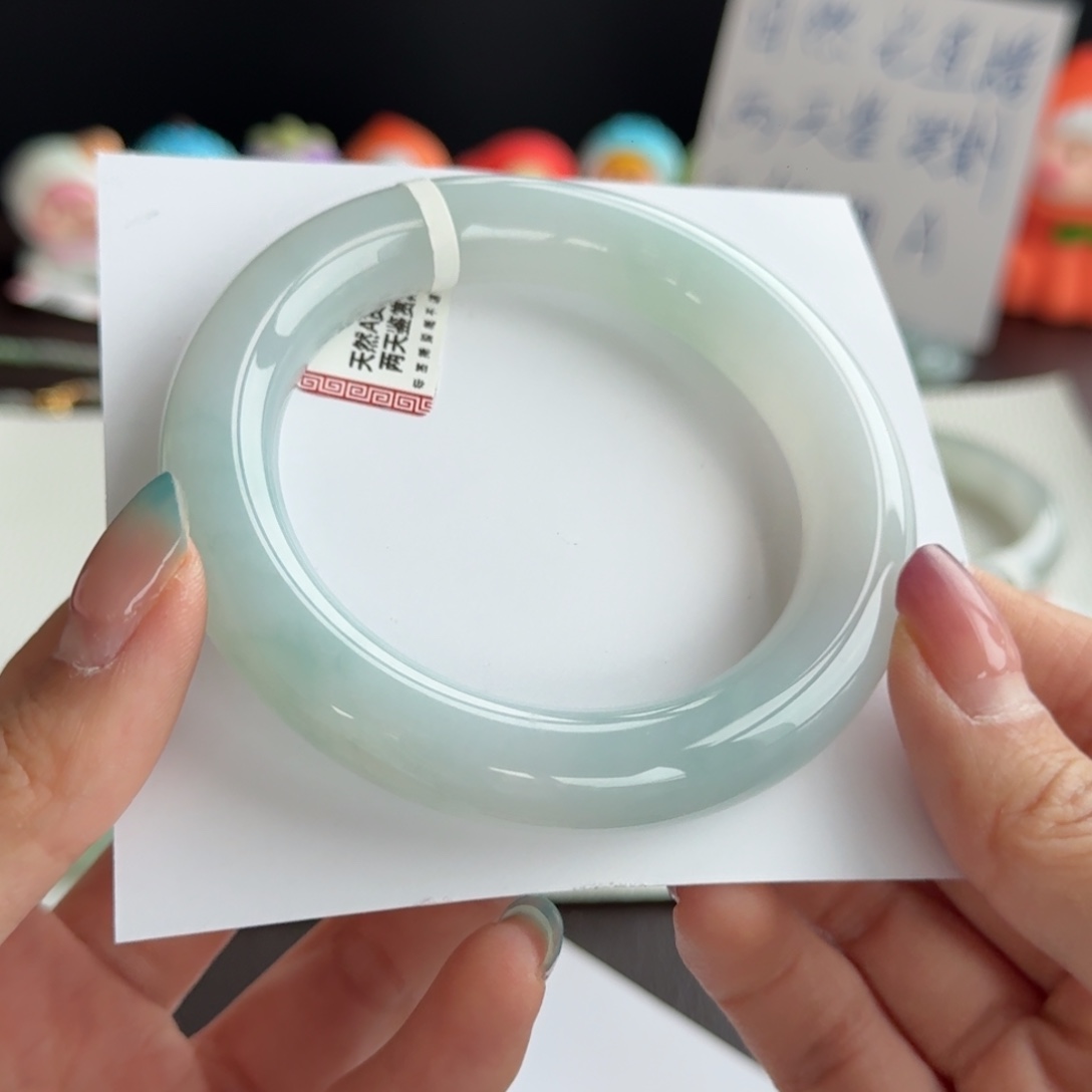 翡翠未镶嵌手镯38号 56.6