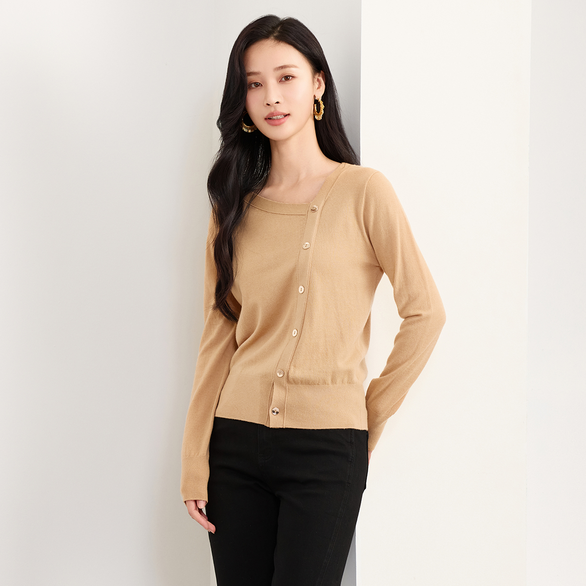 【柠檬专属】佳人苑针织衫女春季新款JX415017