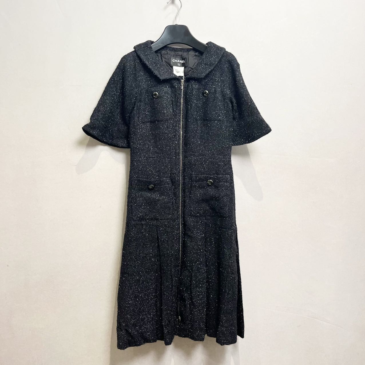 99新 Chanel/香奈儿 蔚蓝/黑色连衣裙外套 36码