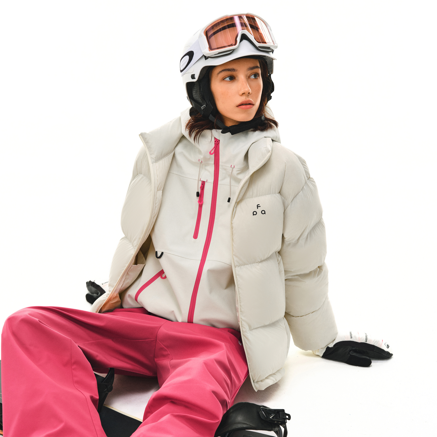 FPA鸭绒logo轻薄羽绒服男款女款冬季拉链宽松加厚休闲情侣外套