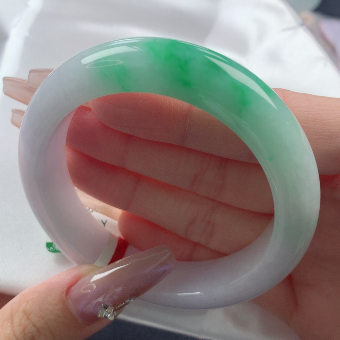 未镶嵌手镯翡翠缅甸天然翡翠A货53.4