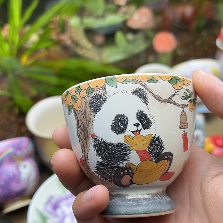 手绘心想事成财源滚滚