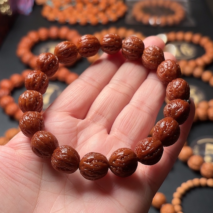 文玩核桃手串野生有瑕