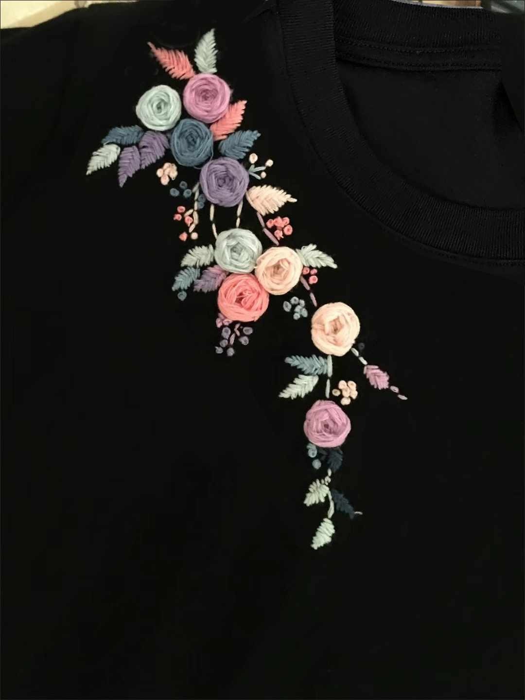 领肩风华领口花刺绣水溶布贴纸肩上绣衣服印好绣花带背胶图案