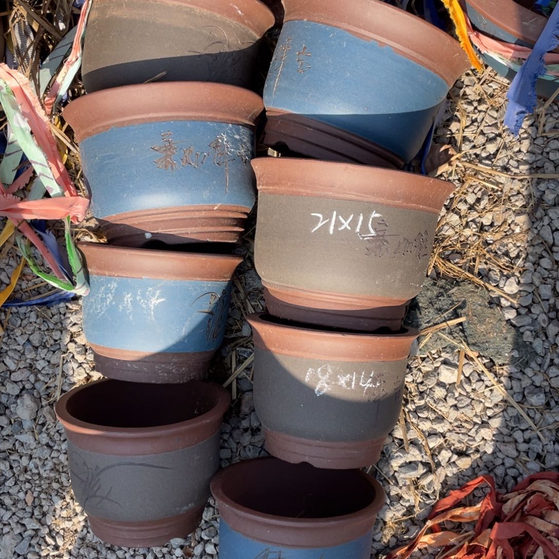 紫砂金钟21*15 四只 18*14 四只 共八只